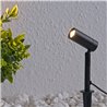 spot de jardin LED 1W ampoule changeante LED noire 12VAC/DC blanc chaud 3000K