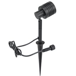 Proiettore da giardino con lampadina RGBW sostituibile 9W Nero 12V AC/DC e telecomando IR