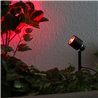 Set di 3 proiettori da giardino con lampadina RGBW sostituibile 3X9W Nero 12V AC/DC e telecomando IR