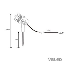 VBLED - LED-Lampe, LED-Treiber, Dimmer online beim Hersteller kaufen|3er-Set 6W Gartenleuchte Gartenstrahler Silber 3000K 12V Warmweiß mit Erdspieß und Trafo