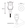 Apparecchio LED da incasso a terra per terrazza - 0,2W - 3000K- 10 Lumen - Rotondo