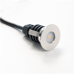 Apparecchio LED da incasso a terra per terrazza - 0,2W - 3000K- 10 Lumen - Rotondo