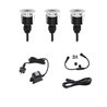 Mini patio lighting Recessed floor light incl. power supply unit and cable (set of 3)