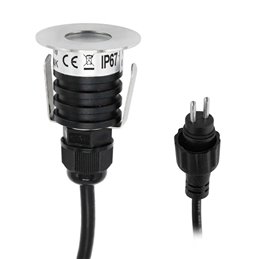 Mini LED vloerinbouwarmatuur 6-delig KIT - Rond - incl. transformator & kabel