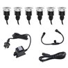 Mini LED vloerinbouwarmatuur 6-delig KIT - Rond - incl. transformator & kabel