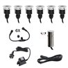 Mini LED vloerinbouwspot 6-delig KIT incl. schemersensor Round