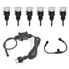 Set van 6 mini LED inbouw vloerlampen Schakelbaar warm wit 3000K en koel wit 6000K 12VDC 3 STAP DIM