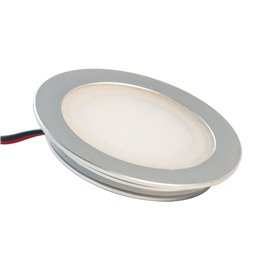 Set of 4 recessed luminaires Extra flat aluminium warm-white