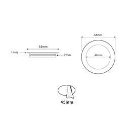 Apparecchio da incasso LED slim 3000K - 0,9W - ultrapiatto 12V DC