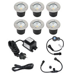 VBLED - LED-Lampe, LED-Treiber, Dimmer online beim Hersteller kaufen|5er SET LED Bodeneinbauleuchte "Callis" RGB+Warmweiß 1W 12V AC/DC