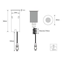 LED mini vloerinbouwarmatuur "Celino" 12V incl. 0,8W lamp warm wit (verwisselbaar)