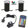 SET di 2 apparecchi LED da incasso a pavimento "Callis" RGB+bianco caldo 1W 12V AC/DC