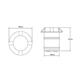 1.8W "Callula" WW 12V luminaire encastré dans le sol