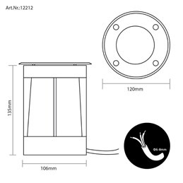 VBLED - LED-Lampe, LED-Treiber, Dimmer online beim Hersteller kaufen|LED Bodeneinbaustrahler mit schwenkbarer Fassung mit 5.5W LED Leuchtmittel