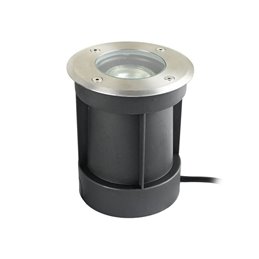 Spot encastré de sol LED avec douille orientable, ampoule 5,5W et connecteur de câble à 3 voies