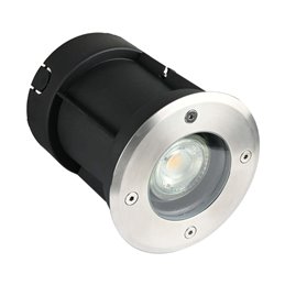 LED vloerinbouwspot 12V AC met 5W LED lamp warm wit