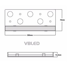 VBLED Apparecchio LED sottopensile "Onorato" 1W 30cm WW 12V