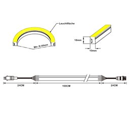 Gartus STRISCIA LED NEON IP67 3000K 24V 1M