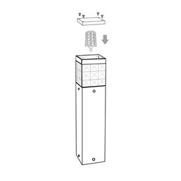 LED padverlichtingspaal 230V 30cm G4 lamp verwisselbaar