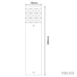 Borne de chemin LED 230V 30cm G4 ampoule interchangeable