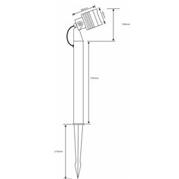 Lampadaire LED pour l'extérieur avec piquet de terre 3W-6W-10W EZDIM 3000K 12VAC/DC