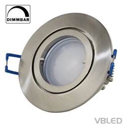 VBLED LED inbouwspot in aluminium - zilver optiek - rond - incl. fitting - 5W - GU10 LED