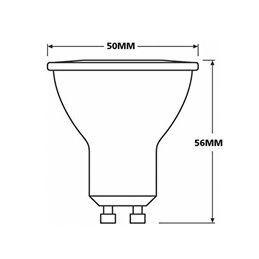 VBLED LED faretto da incasso in alluminio - ottica argento - rotondo - presa inclusa - 5W - GU10 LED