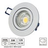 LED aluminium inbouwspot / wit / rond / 5W LED / GU5.3/ MR16