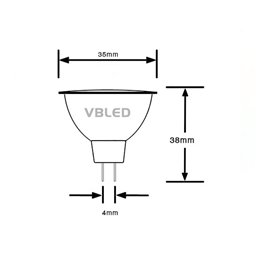 Ampoule LED VBLED - MR11/GU4 - 1,8W