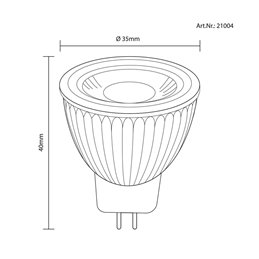 Ampoule LED VBLED - MR11/GU4 - COB - 2,9W