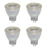 Juego de 4 bombillas LED - regulables - MR11/GU4 - COB - 2.9W