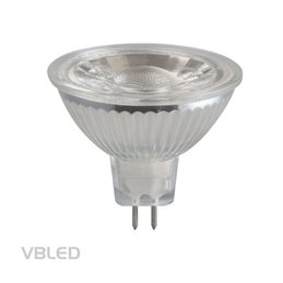 Set van 10 MR16 GU5.3 LED lampen, dimbaar, 450LM, 5W vervanging voor 50W halogeenlampen, warm wit (2900K), 12V AC/DC