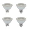 Lot de 4 ampoules LED MR16 GU5.3, 450LM, 5W remplacement des ampoules halogènes 50W, blanc chaud (2900K), non gradable