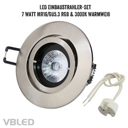 Foco empotrable LED / aluminio / óptica plateada / angular / incl. LED 3,5W