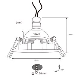 Set di faretti da incasso con LED RGB+W da 7W e cornice di montaggio in finitura argento spazzolato