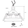 Set di faretti da incasso con LED RGB+W da 7W e cornice di montaggio in finitura argento spazzolato