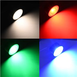 SET van 3 - 7W RGB+W LED lamp / 12V AC/DC / MR16/GU5.3 / Dimbaar incl. IR afstandsbediening