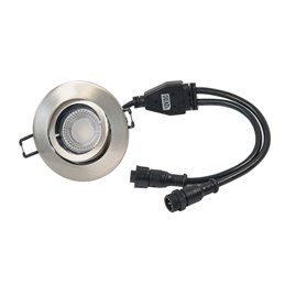 Set di 6 luci da incasso LED RGBW con controller e telecomando 12VDC