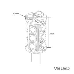 Ampoule LED - G4 - 2,2W - 10-30V DC