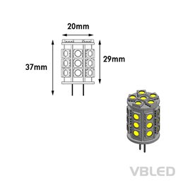 VBLED LED bulb - G4 - 3W - 10-30V DC