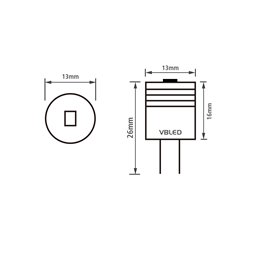 Lampadina LED per apparecchio da incasso a pavimento Celino - G4 - 0,5W