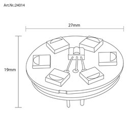 Lampadina LED RGB+WW base pin - G4 - 0,8W