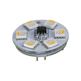 Iluminador LED RGB+WW pin-base lámpara SET incl. mando a distancia IR - G4 - 0,8W