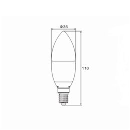 Ampoule bougie LED VBLED - E14 - 5W