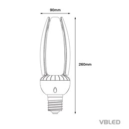 HQL Ampoule de remplacement LED E27 40W ampoule maïs LED, 4000K