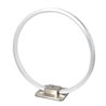 Decorative LED table lamp ring shape, Ø 28cm, 15W 3000K 430lm 300°, aluminium, silver