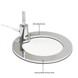 Lampe de bureau LED lampe de lecture deux flammes avec chargeur usb