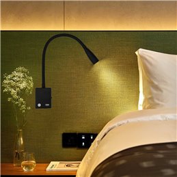 LED Wandlamp 3W met USB-laadpoort