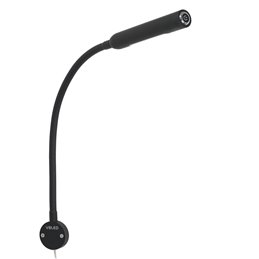 Lampada da parete a LED 3W con collo d'oca da 40 cm - Dimmerabile - Nero