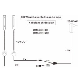 Applique LED 3W avec col de cygne 40cm - Dimmable - Noir